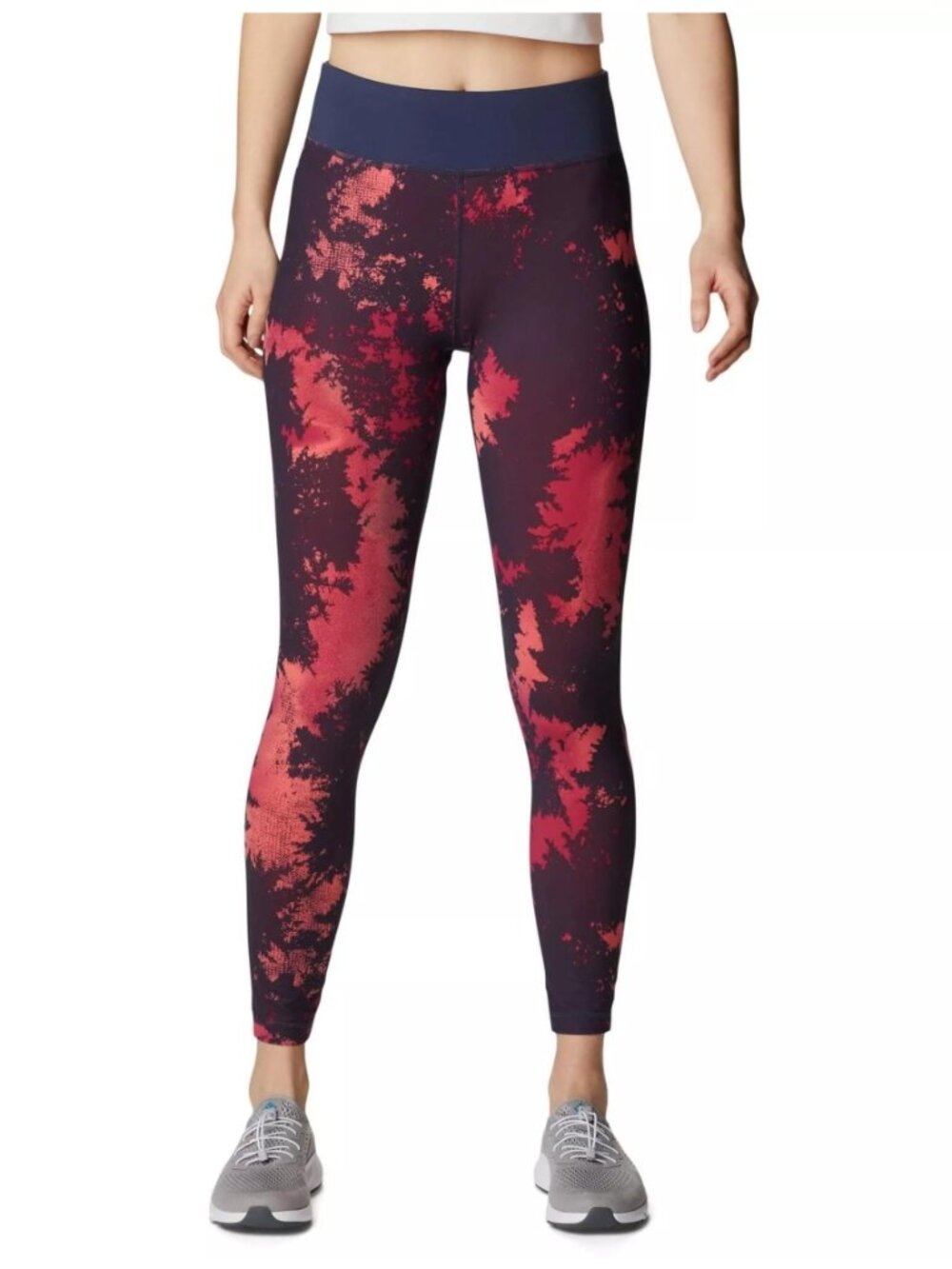 Columbia Omni-Heat Baselayer Tights Printed Wine Thermal Leggings Omni-Wick